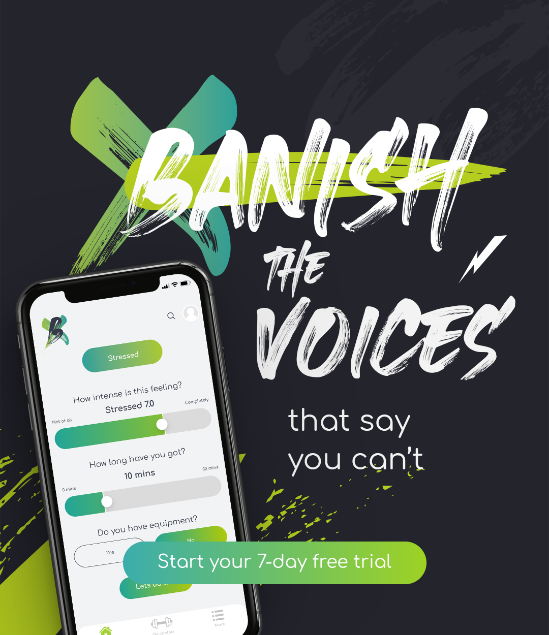 Banish the voices - 7-day trial CTA